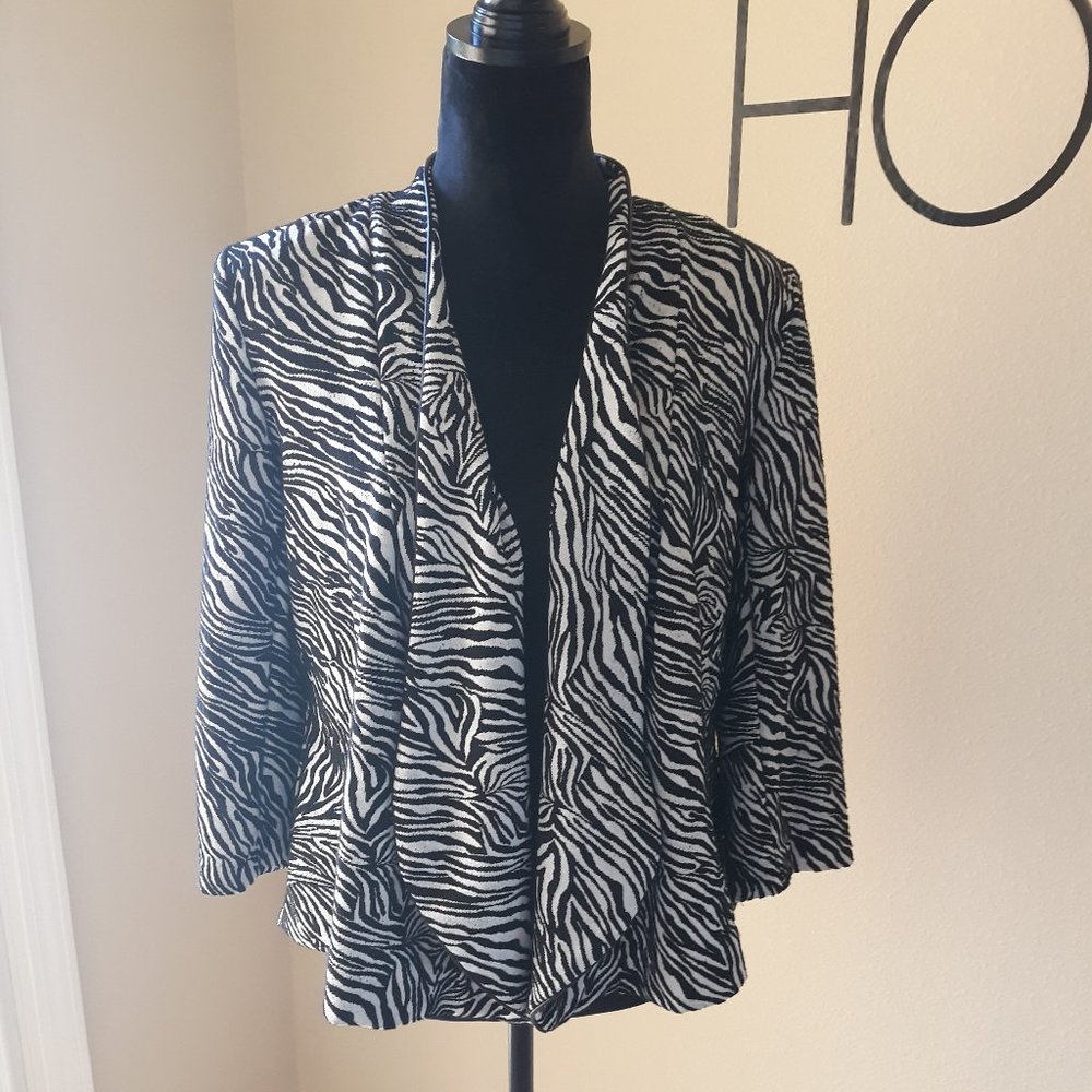 Notations Zebra Print Swing Jacket - image 2